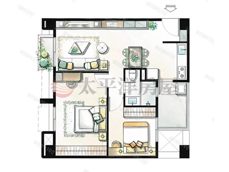 亞灣築泉全新室內20坪大兩房 照片15